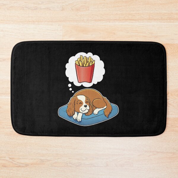 Artikelvorschau, Cavalier King Charles Spaniel dreaming about French Fries entworfen und verkauft von DoggieDelights.