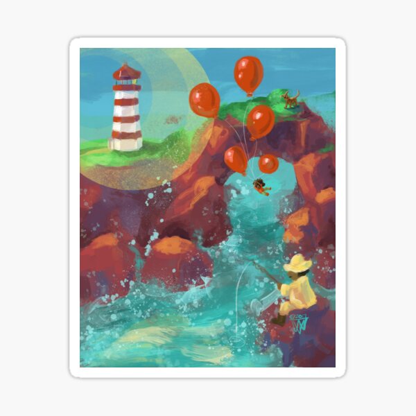 Balloon LIft Off 4, The Lighthouse Sticker