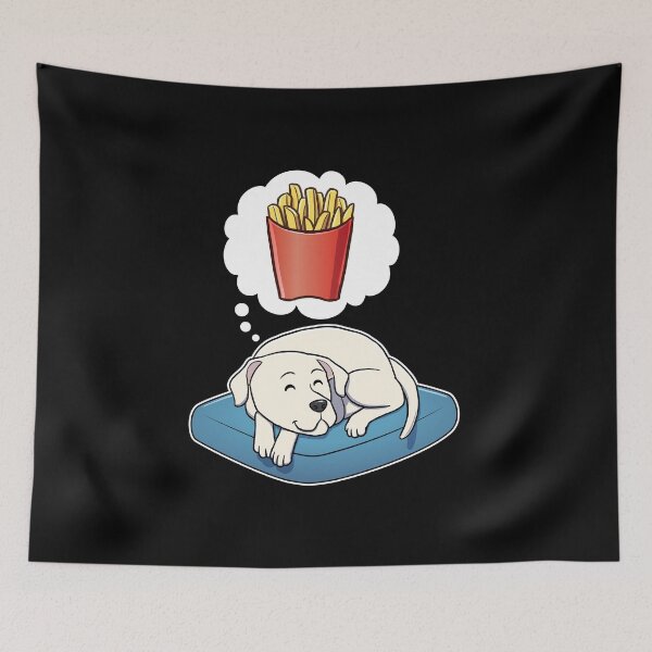 Item preview, Dogo Argentino dreaming about French Fries designed and sold by DoggieDelights.