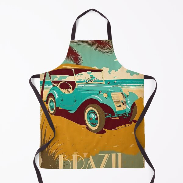Item preview, Brazil Beach Buggy Vintage Travel Art Poster designed and sold by OldTravelArt.