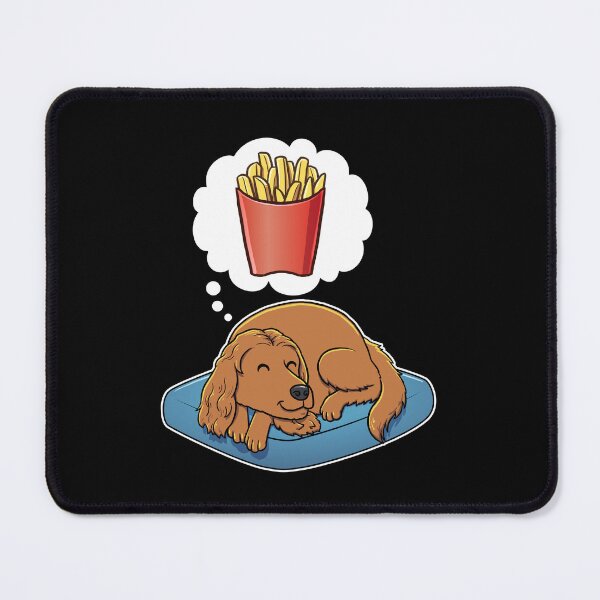 Item preview, English Cocker Spaniel dreaming about French Fries designed and sold by DoggieDelights.