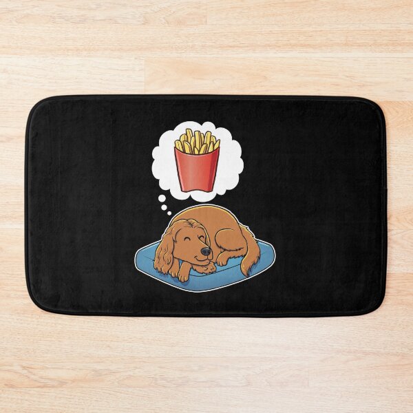 Item preview, English Cocker Spaniel dreaming about French Fries designed and sold by DoggieDelights.