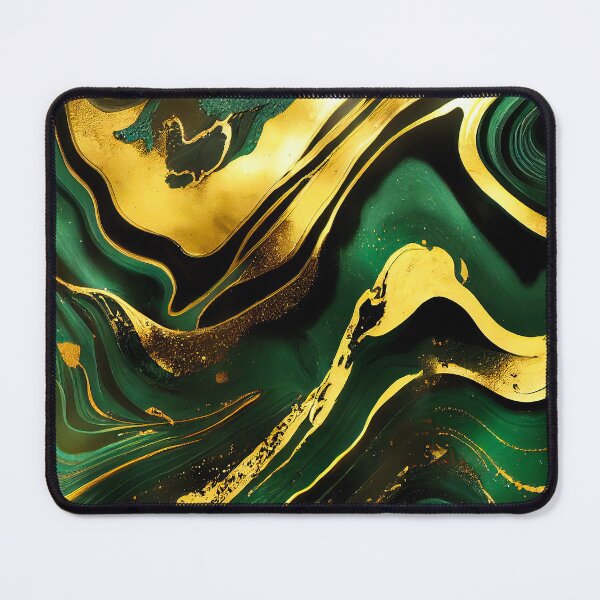 Item preview, Black green gold marble wavy texture designed and sold by AppleElf.
