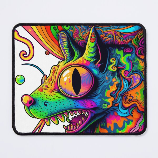 Item preview, trippy psychedelic wolf designed and sold by GooseTees90.