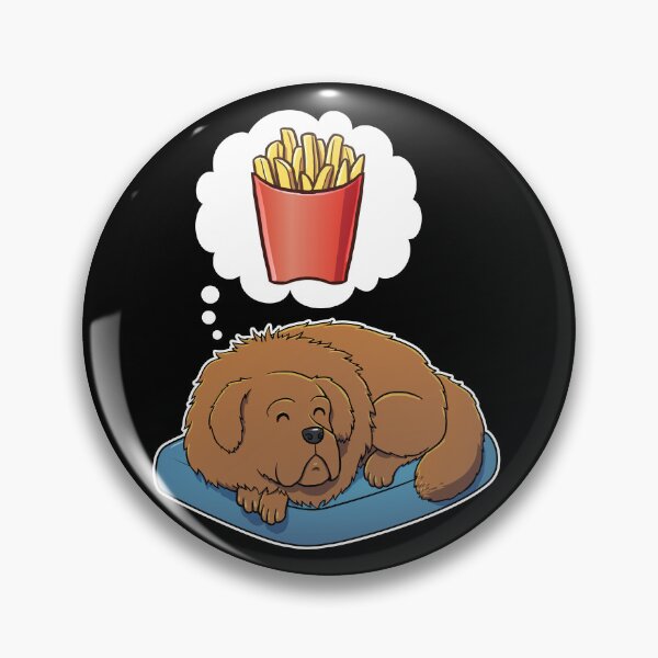 Item preview, Tibetan Mastiff dreaming about French Fries designed and sold by DoggieDelights.