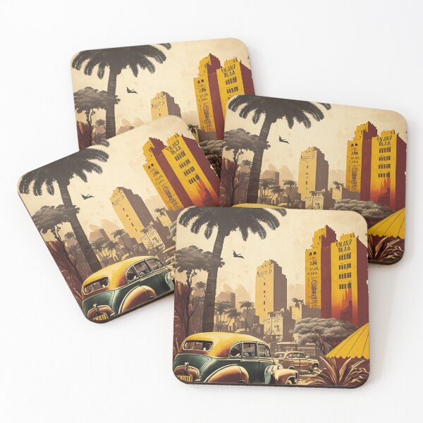 Item preview, Lagos Nigeria Vintage Travel Art Poster designed and sold by OldTravelArt.