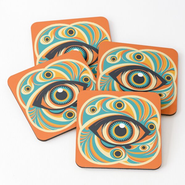 Item preview, Multicolor 60s/70s Groovy Retro Swirly Eye Pattern designed and sold by Thread Bubbler.