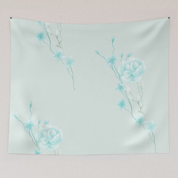 Aperçu de l'œuvre Fleur bleue avec des feuilles créée et vendue par IrinaIkar.