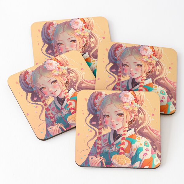 Artikelvorschau, Smily Teen japanische Geisha-Anime-Zeichnung entworfen und verkauft von unrealartwork.