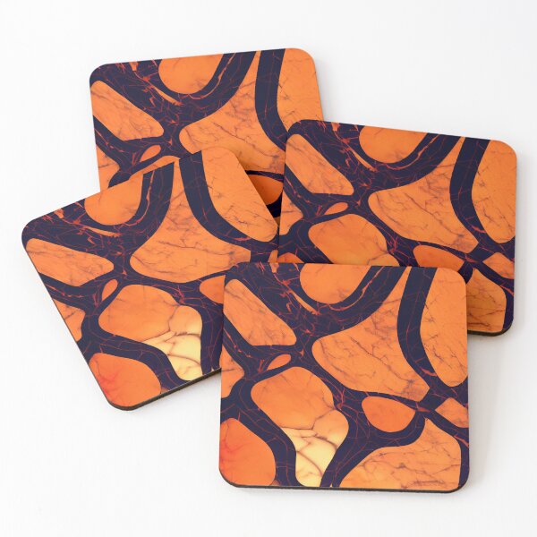 Item preview, Black orange marble spots designed and sold by AppleElf.