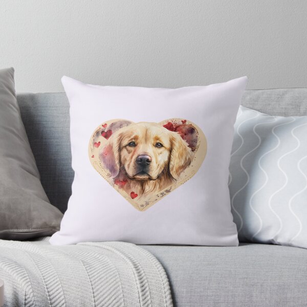 Golden retriever shop throw pillow