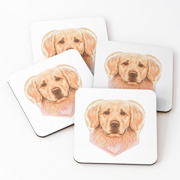 Item preview, Golden Retriever Cute Flat-coated Retriever Golden Yellow Golden Retriever, designed and sold by nicestr.