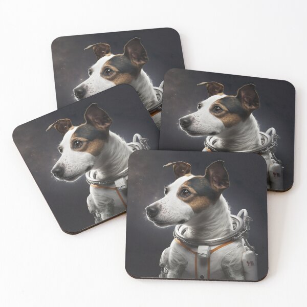 Aperçu de l'œuvre Costume d'astronaute réaliste Jack Russel Terrier créée et vendue par unrealartwork.