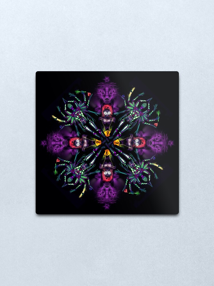 Alternate view of UV Goddess - mandala Metal Print