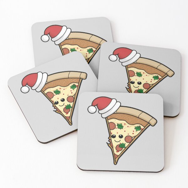 Item preview, Happy Pizza Slice (Christmas Art) designed and sold by The-Fox-Hole.