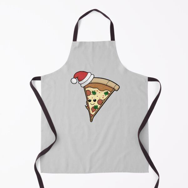 Artikelvorschau, Happy Pizza Slice (Weihnachtskunst) entworfen und verkauft von The-Fox-Hole.