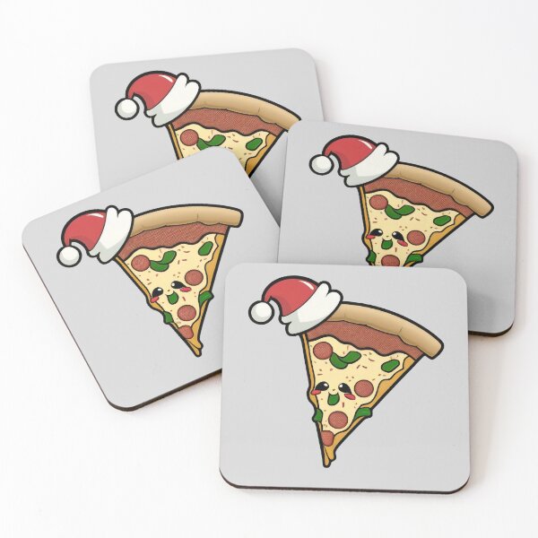 Item preview, Happy Pizza Slice (Christmas Art) designed and sold by The-Fox-Hole.