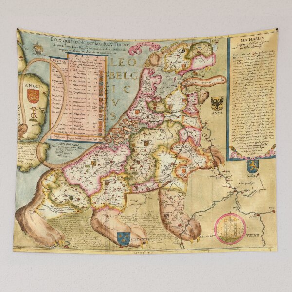 Item preview, Leo Belgicus, 1588 by Hogenberg designed and sold by nextstepdesigns.