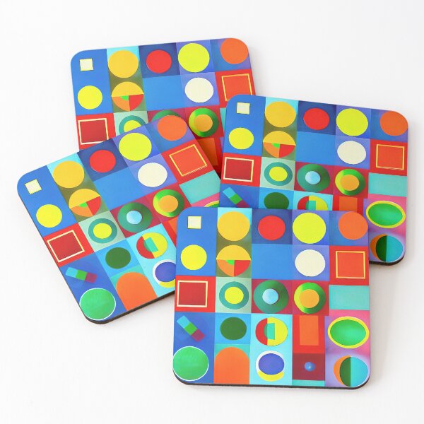 Item preview, Colorful shapes in squares painting designed and sold by lalylaura.