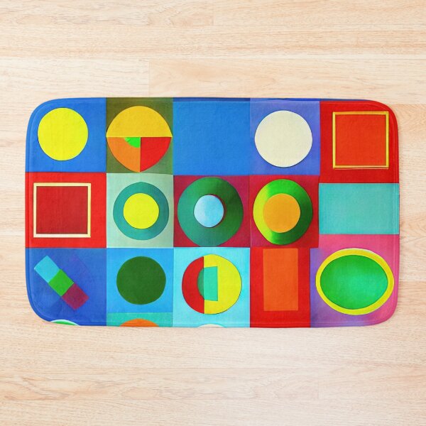 Item preview, Colorful shapes in squares painting designed and sold by lalylaura.