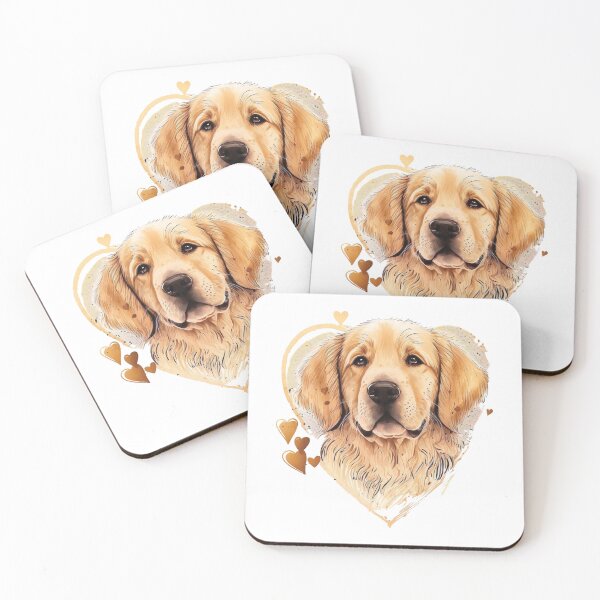 Item preview, Golden Retriever Cute Flat-coated Retriever Golden Yellow Golden Retriever, designed and sold by nicestr.