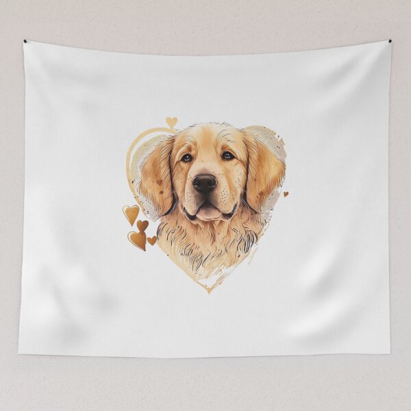 Item preview, Golden Retriever Cute Flat-coated Retriever Golden Yellow Golden Retriever, designed and sold by nicestr.