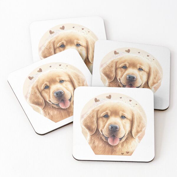 Item preview, Golden Retriever Cute Flat-coated Retriever Golden Yellow Golden Retriever, designed and sold by nicestr.