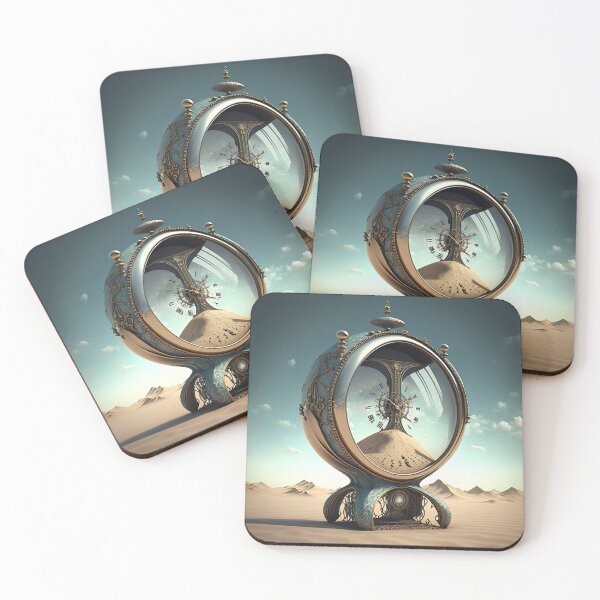 Item preview, Hourglass Clock Desert Artwork Dali Inspired designed and sold by jojolescargot.