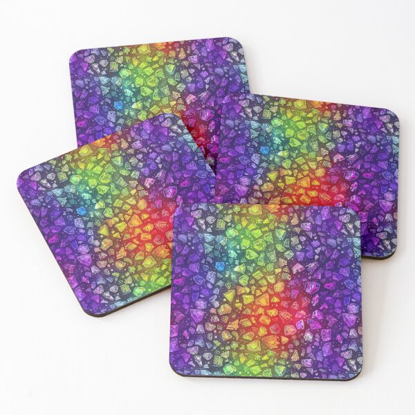 Item preview, Rainbow Gemstone Abstract Print designed and sold by Nitram1990.