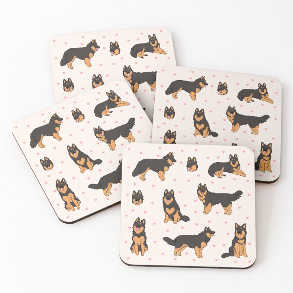 Item preview, bohemian shepherd dog a cute black and brown dog illustration pack  designed and sold by Yarafantasyart.