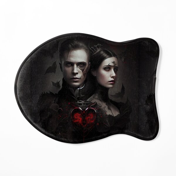 Alfombrilla para comedero «San Valentín gótico, imagen gótica, arte gótico,  cuervo negro, rosa roja» de GeoffBeattie | Redbubble