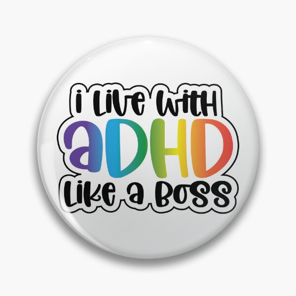 Artikelvorschau, Ich lebe mit ADHS wie ein Boss - Bewusstsein für Neurodiversität - ADHS / Autismus / ND entworfen und verkauft von vividvariations.