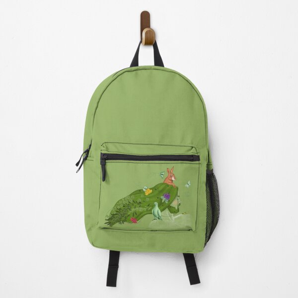 Item preview, Nature as a male figure with long hair surrounded by a rabbit, a dove, flowers, grasshopper and butterflies designed and sold by NIUSSbyIustinaT.