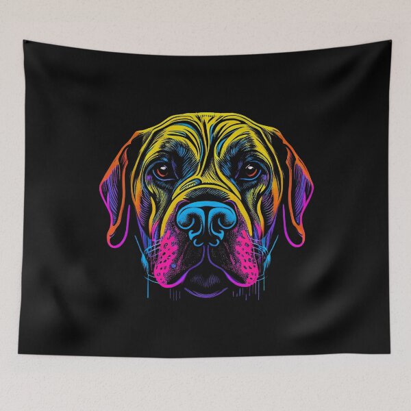 Item preview, Fila Brasileiro Dog Colorful Paint Splash designed and sold by rafaeltto.
