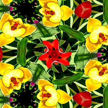 Artwork thumbnail, Colorful Freesia Pattern by Patternflower