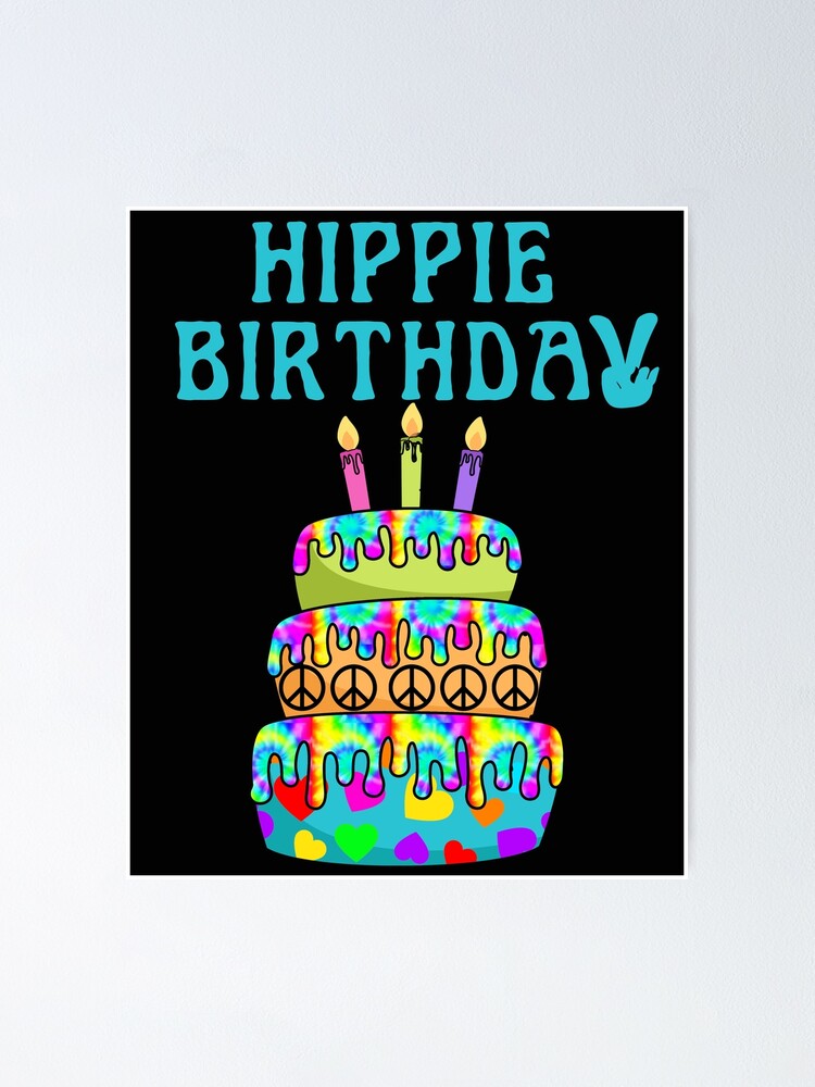 Hippie cake. | Hippie cake, Cool birthday cakes, Hippie birthday