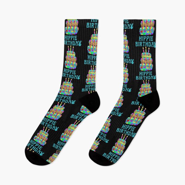 Item preview, Hippie Birthday, Happy Birthday Cake Hippie Tie Dye Psychedelic Candles designed and sold by funnytshirtemp.