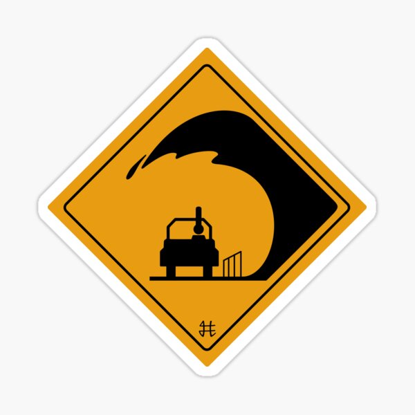 la WAVE ou Carwash BZH ( yellow ) Sticker