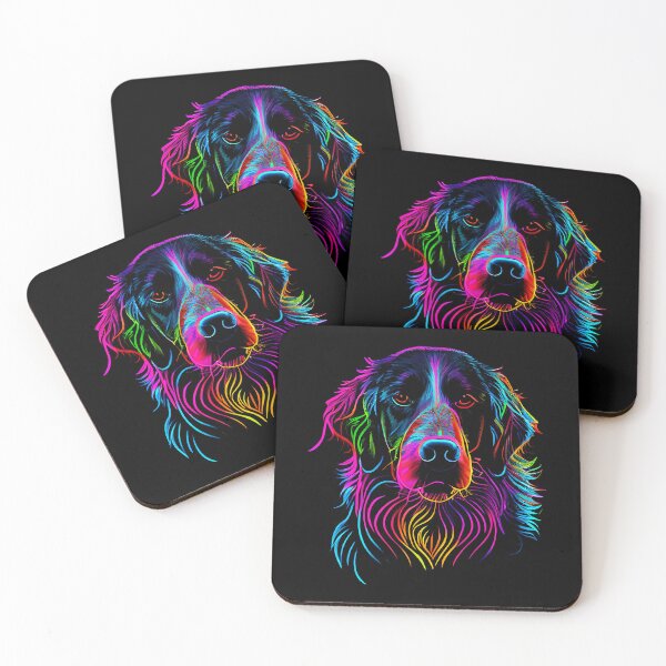 Item preview, Flat Coated Retriever Dog Colorful Paint Splash designed and sold by rafaeltto.