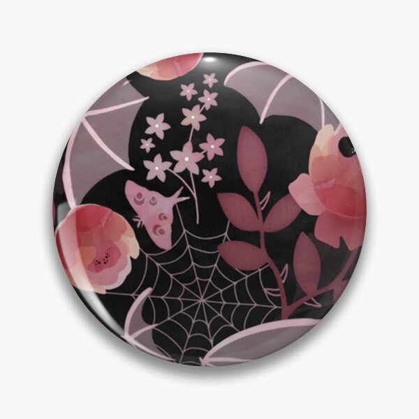 Item preview, Pastel bat floral black background  designed and sold by otakekaiten66.