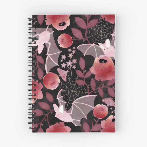 Item preview, Pastel bat floral black background  designed and sold by otakekaiten66.