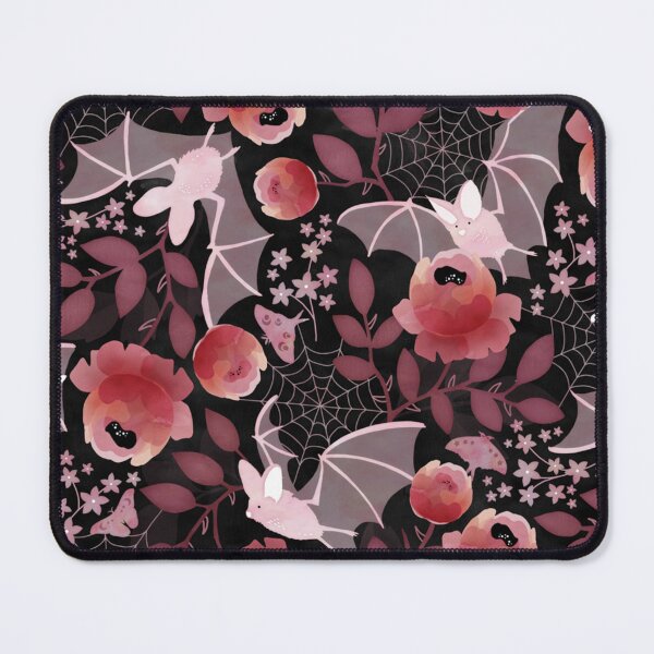 Item preview, Pastel bat floral black background designed and sold by otakekaiten66.