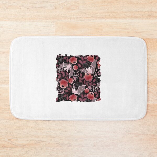 Item preview, Pastel bat floral black background  designed and sold by otakekaiten66.