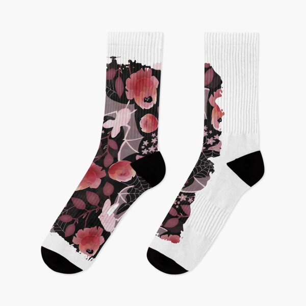 Item preview, Pastel bat floral black background  designed and sold by otakekaiten66.