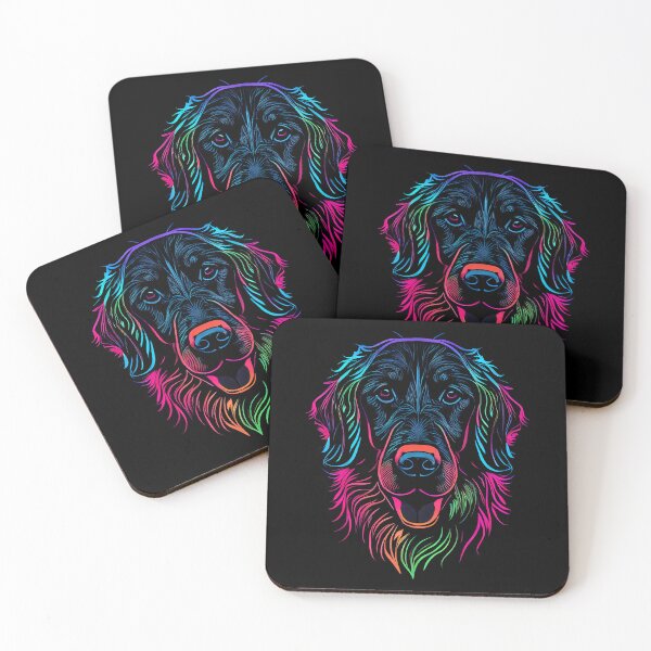 Item preview, Flat Coated Retriever Dog Colorful Paint Splash designed and sold by rafaeltto.