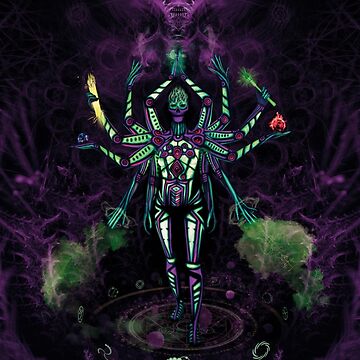 Artwork thumbnail, UV Goddess - Twelve handed/Fractal creator by Alienjedna