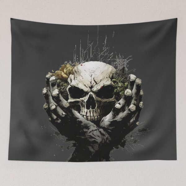 Item preview, Skull Hand Skeleton Head Bones Back to Nature designed and sold by CoyoteStudio.