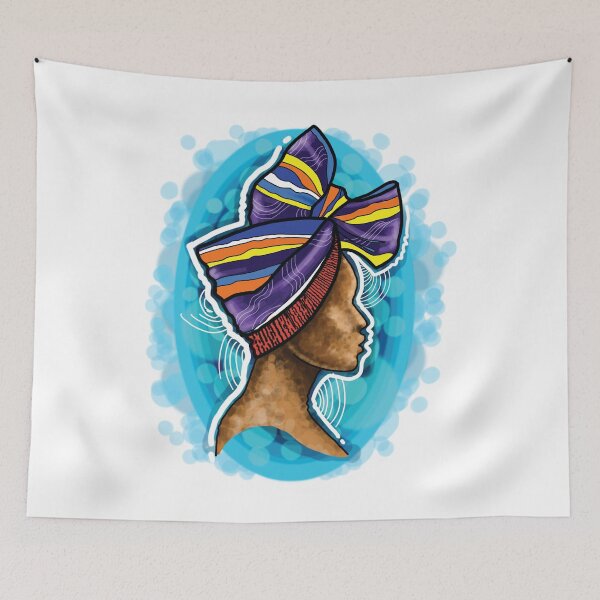 Item preview, African Woman Wearing Flamboyant Head Gear designed and sold by Kainene.