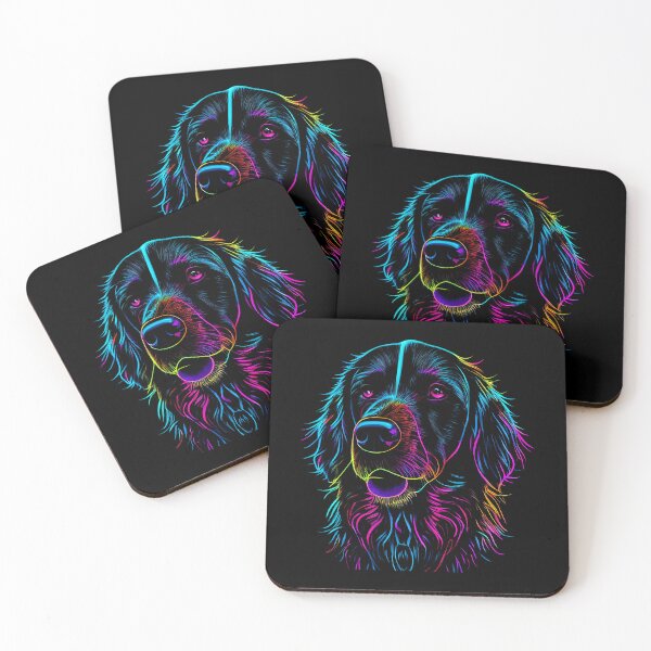 Item preview, Flat Coated Retriever Dog Colorful Paint Splash designed and sold by rafaeltto.