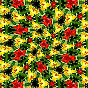 Artwork thumbnail, Colorful Freesia Pattern by Patternflower